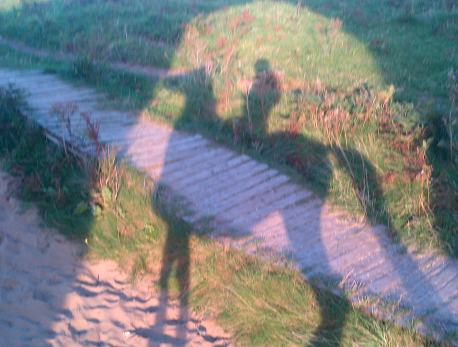 White boy shadow selfie